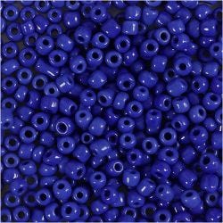 Perline rocaille, 3 mm, 8/0, 0,6-1,0 mm, blu, 25g/ 1 conf.
