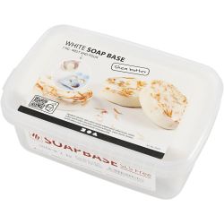 Base per sapone al burro di karitè, bianco, 1 kg