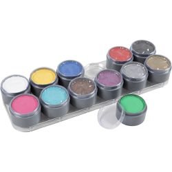 Tavolozza trucco viso a base d'acqua, colori asst., 12x15ml/ 1 pz