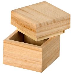 Scatola di legno quadrata