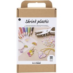 Kit Fai da te Misto Fogli di Plastica Termoretraibili, Gioielli, 1 conf.