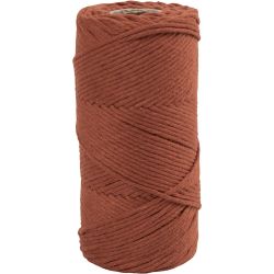 Corda per Macramé, L: 198 M, diam 2 mm, terra d'orange bruciata, 330 g/ 1 rot.