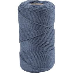 Corda per Macramé, L: 198 M, diam 2 mm, blu, 330 g/ 1 rot.
