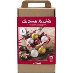 Kit Fai da te Palline di Natale, Glitter, 1 conf.