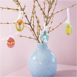 Kit Fai da te Mini Perline da fondere, Decorazioni con uova da appendere, colori asst., 1 conf.