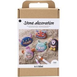 Kit Fai da te Decorazione delle Pietre, Mostro, colori asst., 1 conf.