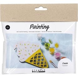 Kit Fai da te Mini Pittura, Cono gelato, colori asst., 1 conf.