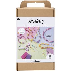 Kit Fai da te Creazione di gioielli in argilla per bambini, colori asst., 1 conf.