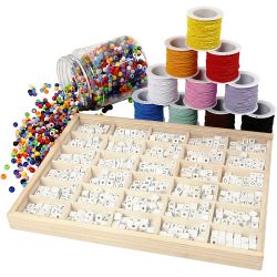 Kit fai da te gruppo bracciale perle con lettere