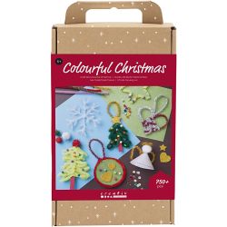 Kit Fai da te Misto Natale Colorato, Figure natalizie, colori asst., 1 conf.
