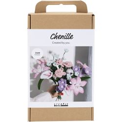 Kit Fai da te Fiori con Scovolini, Fiori, colori pastello, 1 conf.