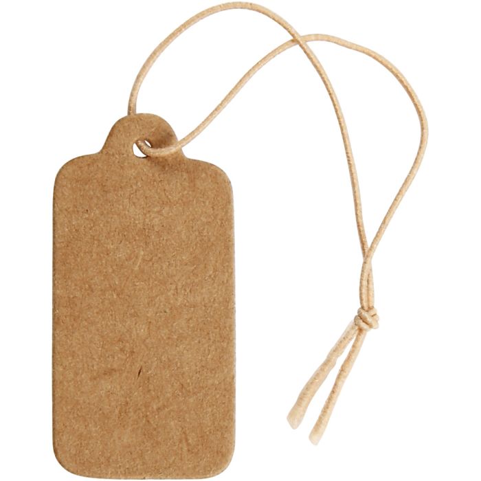 Etichette, misura 15x30 mm, marrone chiaro, 100 pz/ 1 conf.
