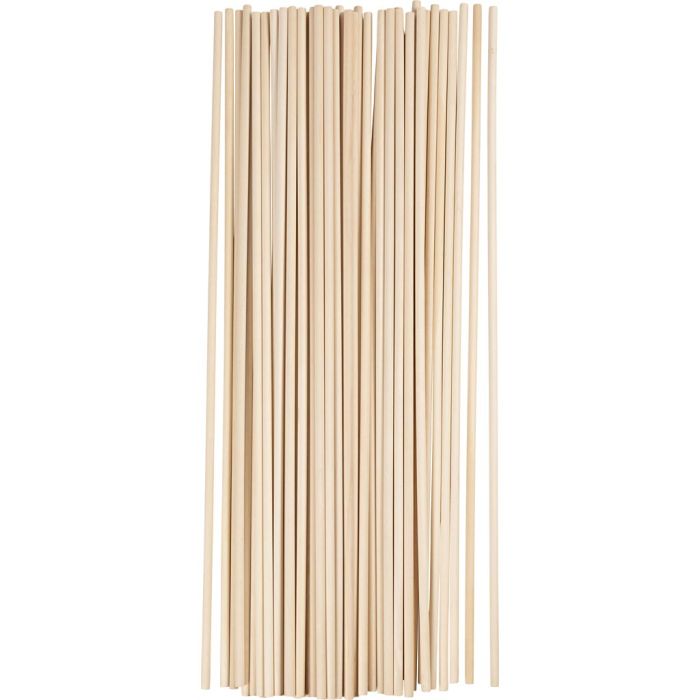 Stecchino di legno, L: 60 cm, diam 8 mm, 50 pz/ 1 conf.