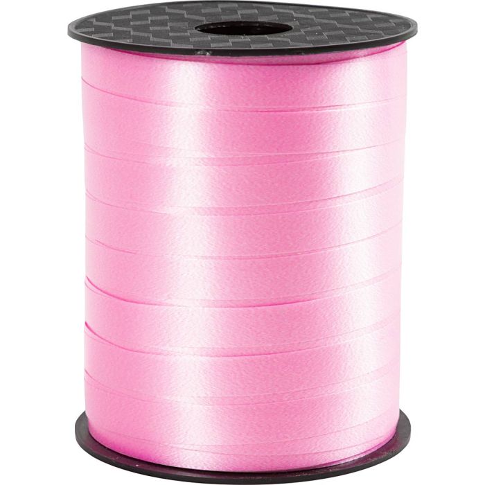 Nastro arricciabile, L: 10 mm, brillante, rosa pallido, 250 m/ 1 rot.