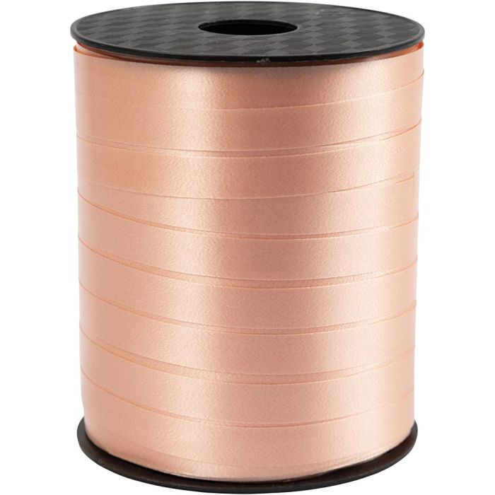 Nastro arricciabile, L: 10 mm, brillante, cipria, 250 m/ 1 rot.