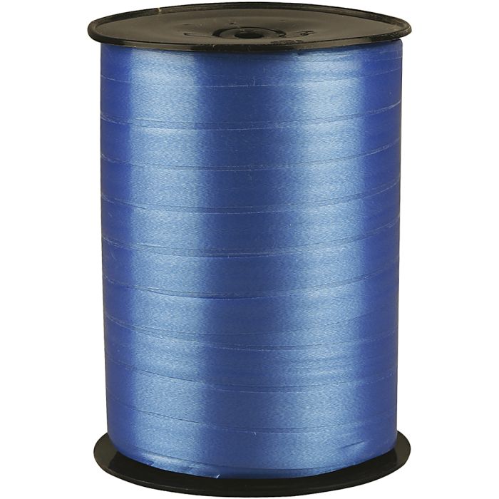Nastro arricciabile, L: 10 mm, brillante, blu, 250 m/ 1 rot.