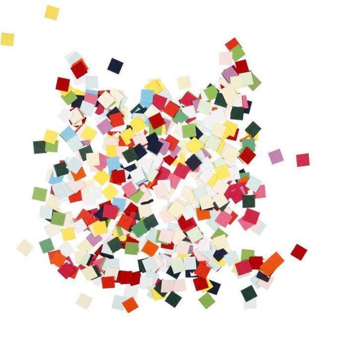 Ritagli per mosaici, quadrato, misura 10x10 mm, ca. 10000 pz, 180 g/ 1 conf.