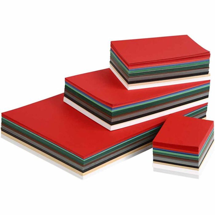 Cartoncino natalizio, A3,A4,A5,A6, 180 g, colori asst., 1500 fgl. asst./ 1 conf.