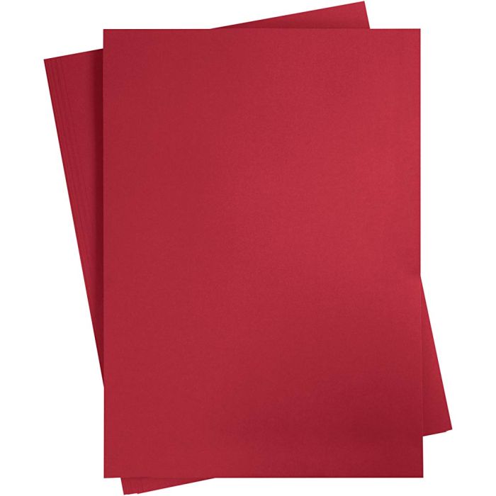 Carta da cartoncino, A2, foglio 420x594 mm, 180 g, rosso natalizio, 10 fgl./ 1 conf.