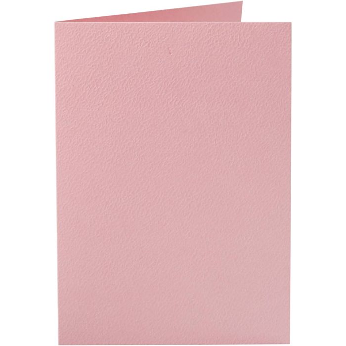 Biglietti, dim. cartoncino 10,5x15 cm, 220 g, rosato, 10 pz/ 1 conf.