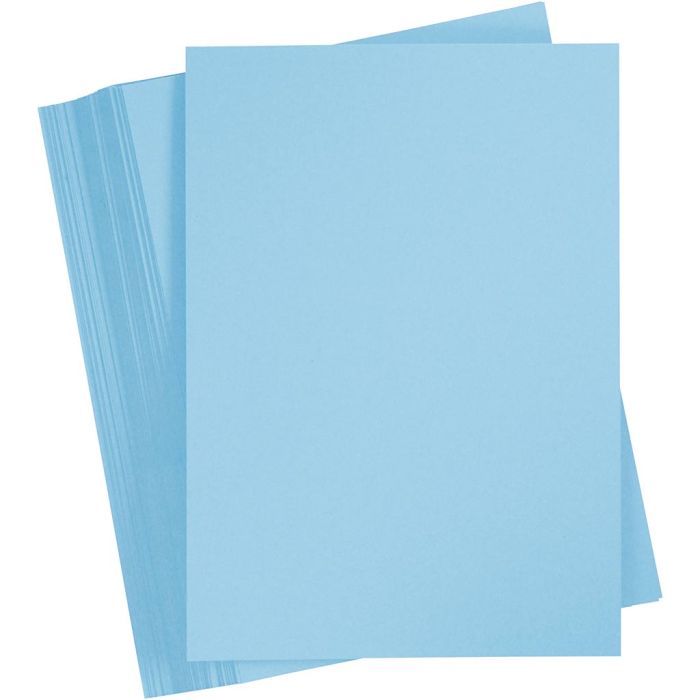 Carta da cartoncino, A4, foglio 210x297 mm, 180 g, azzurro, 100 fgl./ 1 conf.