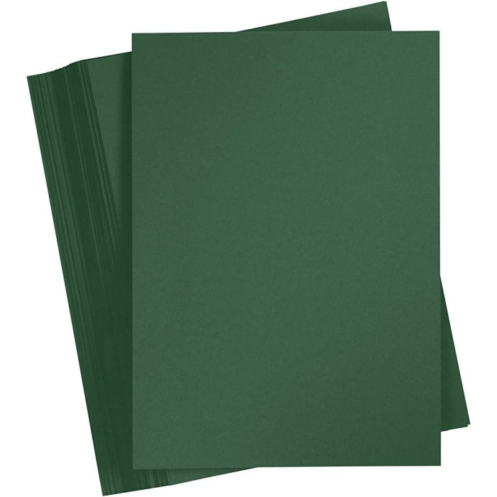 Carta da cartoncino, A4, foglio 210x297 mm, 180 g, verde scuro, 100 fgl./ 1 conf.