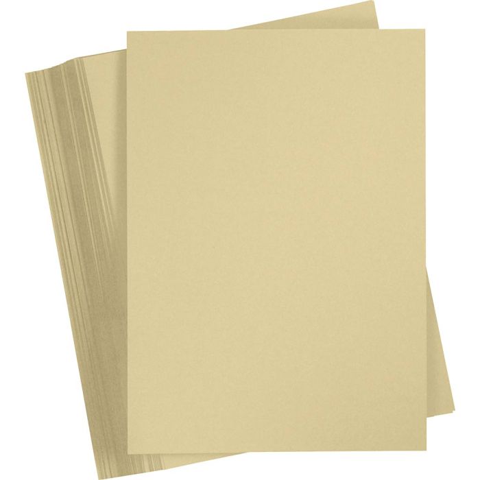 Carta da cartoncino, A4, foglio 210x297 mm, 180 g, beige, 100 fgl./ 1 conf.