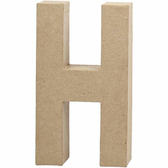 Lettera, H, H: 20,2 cm, L: 11,2 cm, spess. 2,5 cm, 1 pz