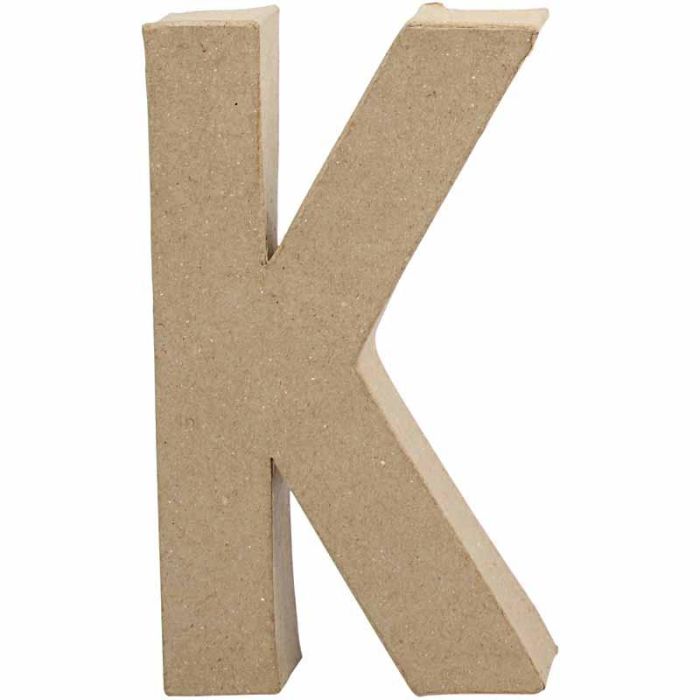 Lettera, K, H: 20,3 cm, L: 11,5 cm, spess. 2,5 cm, 1 pz