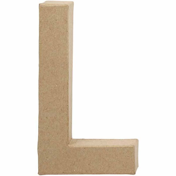 Lettera, L, H: 20,3 cm, L: 11,4 cm, spess. 2,5 cm, 1 pz