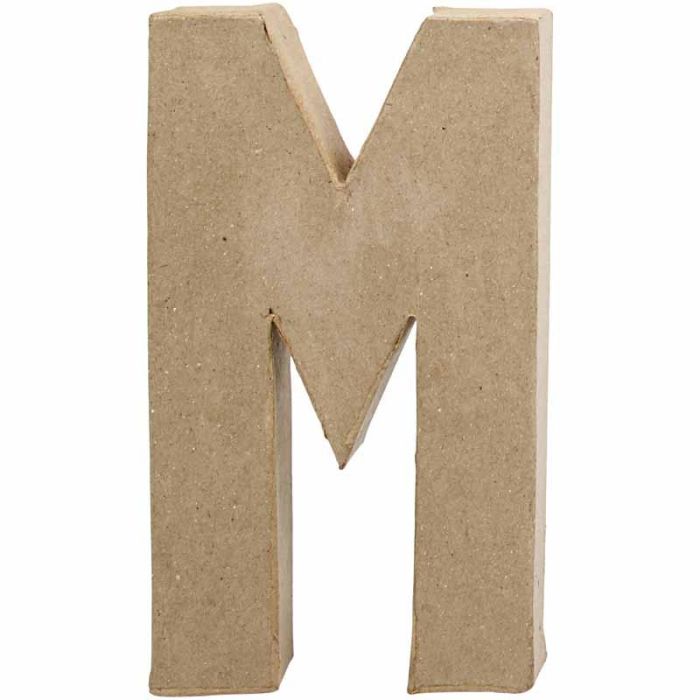 Lettera, M, H: 20,5 cm, L: 12 cm, spess. 2,5 cm, 1 pz