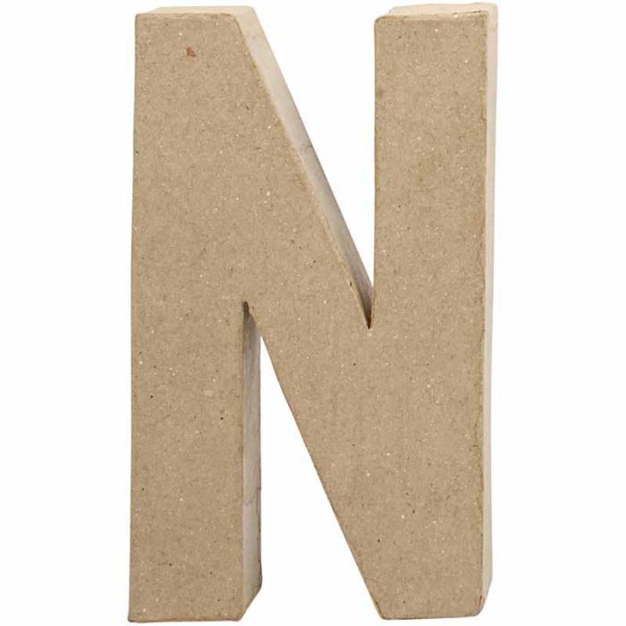 Lettera, N, H: 20,2 cm, L: 11,5 cm, spess. 2,5 cm, 1 pz