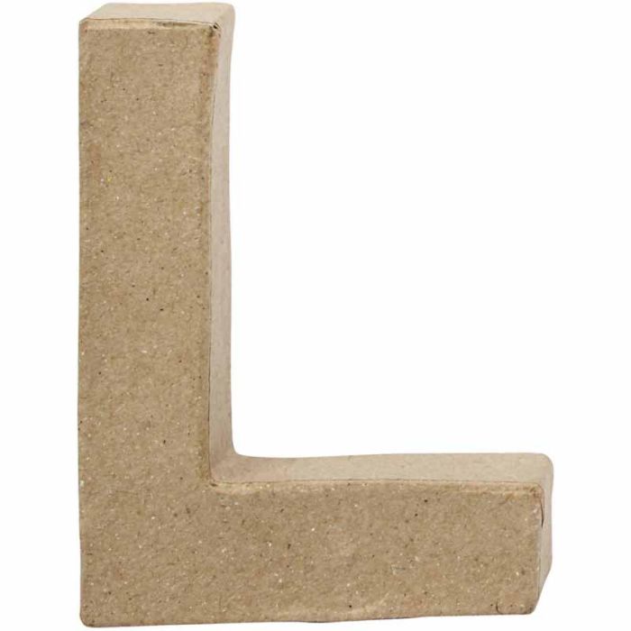 Lettera, L, H: 10 cm, L: 7,5 cm, spess. 1,7 cm, 1 pz
