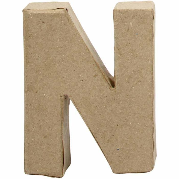 Lettera, N, H: 10 cm, L: 7,8 cm, spess. 2 cm, 1 pz