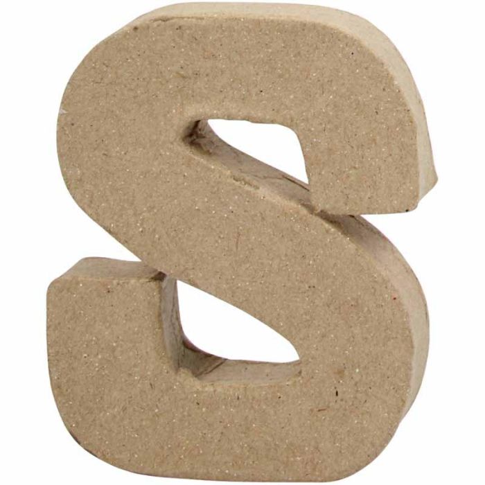 Lettera, S, H: 10 cm, L: 8 cm, spess. 1,7 cm, 1 pz