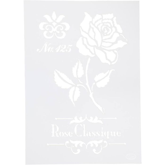 Stencil , rosa, A4, foglio 210x297 mm, 1 pz