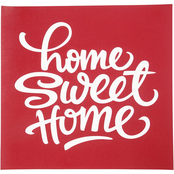 Scheda stencil, home sweet home, foglio 20x22 cm, 1 fgl.