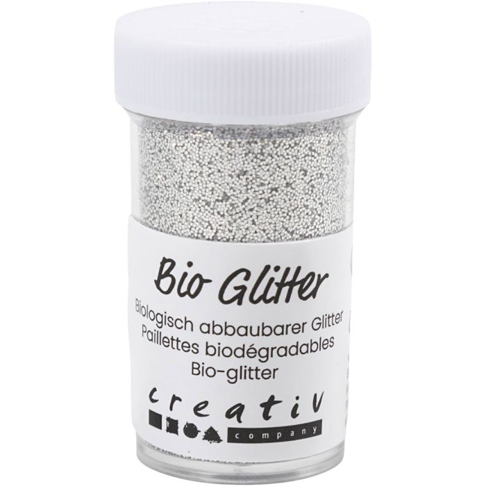 Brillantini bio, argento, 27 ml, 15 g/ 1 vasch.