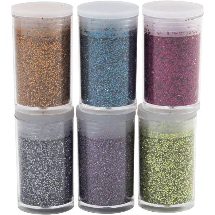 Brillantini bio, colori asst., 6x7 ml/ 1 conf.