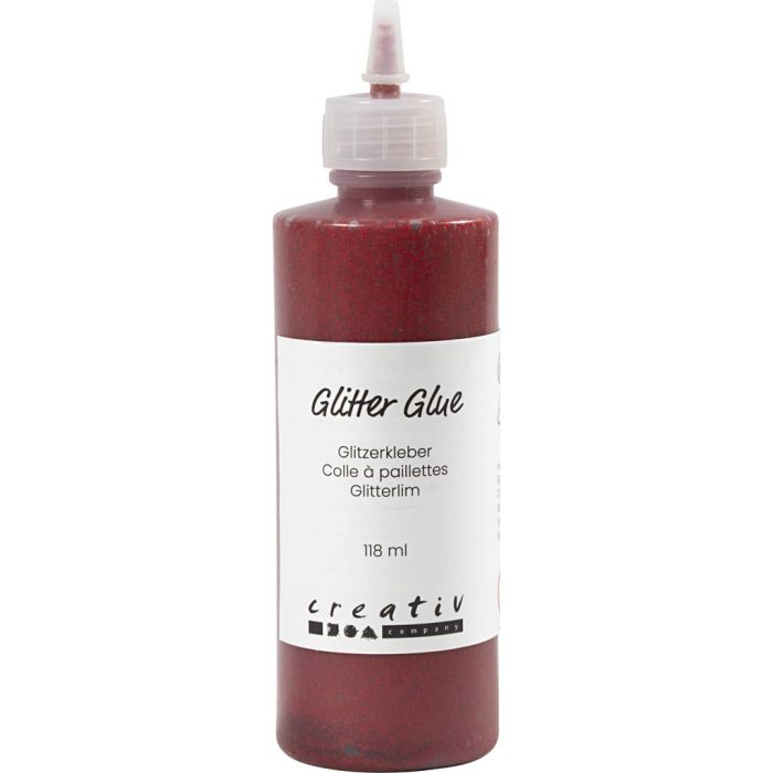 Colla glitter, rosso, 118 ml/ 1 bott.