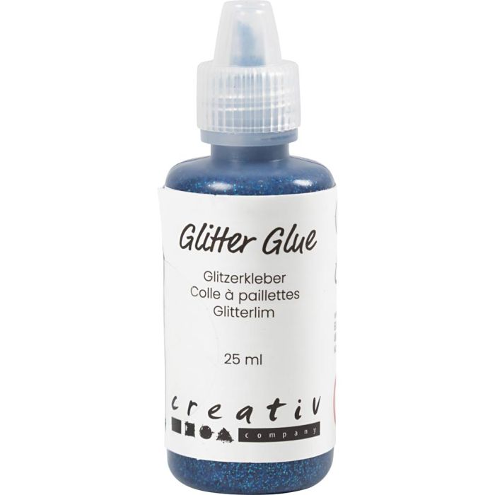 Colla glitter, blu scuro, 25 ml/ 1 bott.