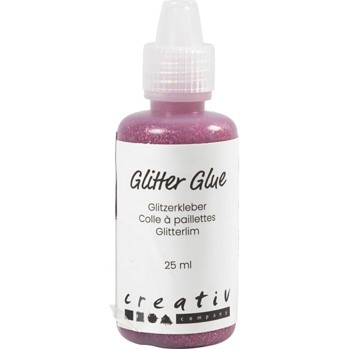 Colla glitter, rosato, 25 ml/ 1 bott.
