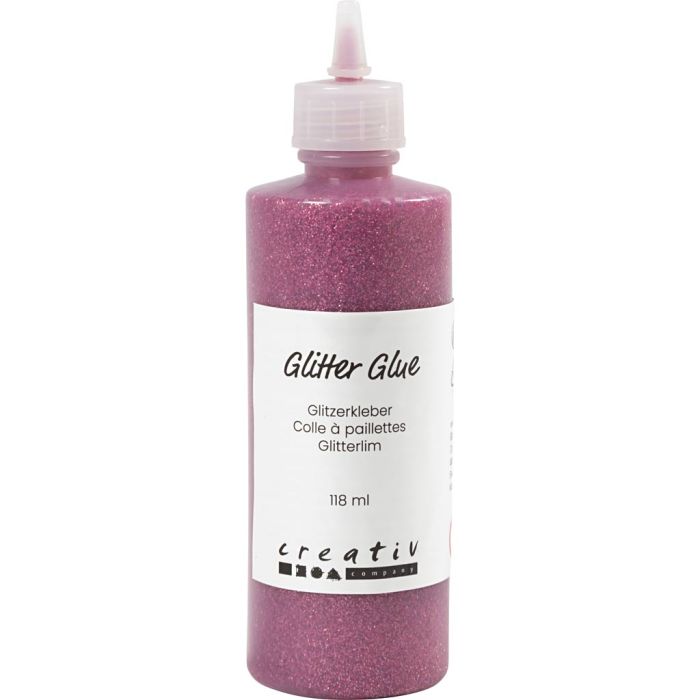 Colla glitter, rosato, 118 ml/ 1 bott.