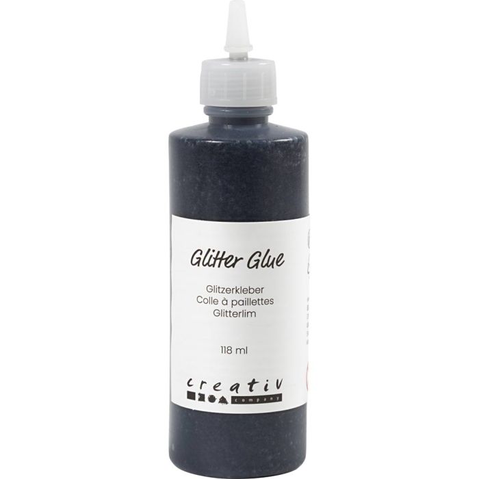Colla glitter, nero, 118 ml/ 1 bott.
