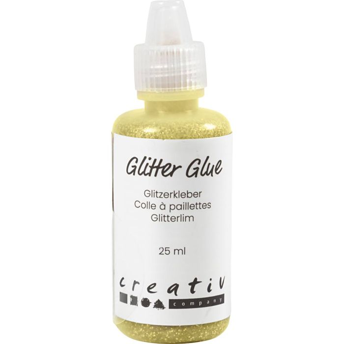 Colla glitter, verde-giallo iridescente, 25 ml/ 1 bott.