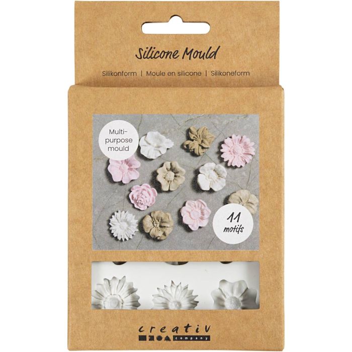 Stampo in silicone, Margherite, H: 0,5 cm, L: 2-2,5 cm, 1 pz