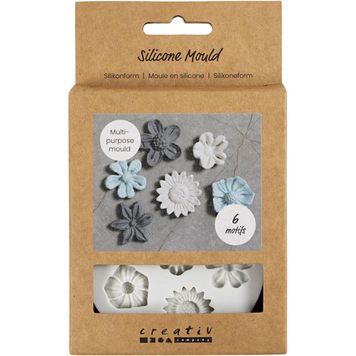Stampo in silicone, Fiore, H: 0,5 cm, L: 1,5-2,5 cm, 1 pz