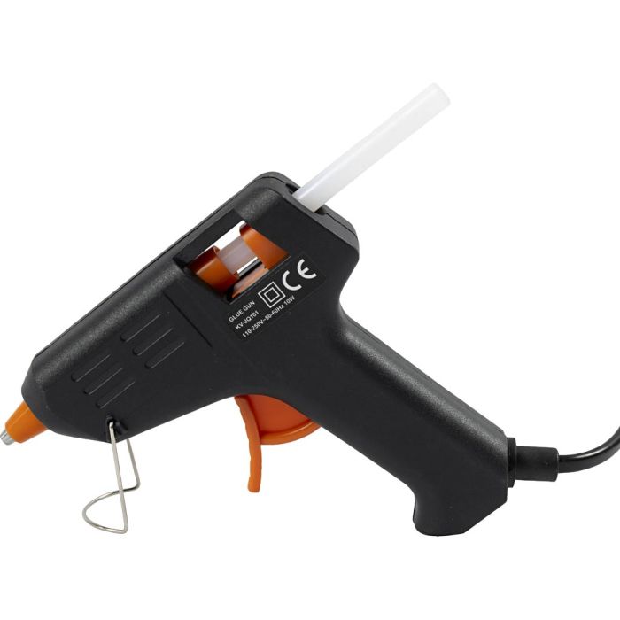Mini pistola colla a caldo, 130 °C - bassa temperatura, presa UK, ca. 150 cm cavo, 1 pz