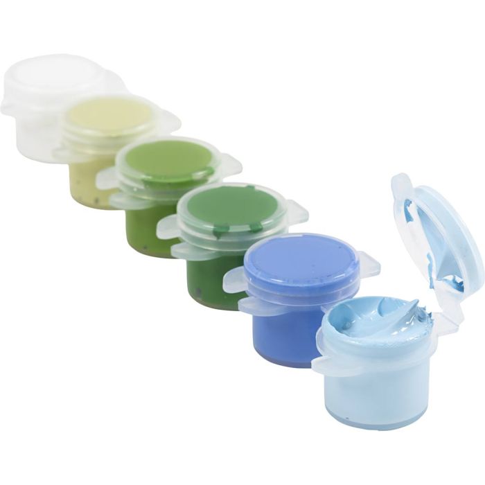 Vernice per Bricolage Plus Color, armonia blu/verde, 6x5 ml/ 1 conf.
