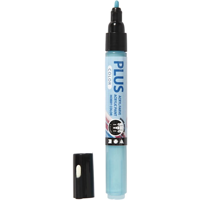 Plus Color Marker, L: 14,5 cm, ampiezza tratto 1-2 mm, turchese, 5,5 ml, 1 pz